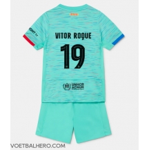 Barcelona Vitor Roque #19 Derde tenue Kids 2023-24 Korte Mouwen (+ broek)