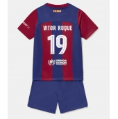 Barcelona Vitor Roque #19 Thuis tenue Kids 2023-24 Korte Mouwen (+ broek)