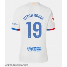 Barcelona Vitor Roque #19 Uit tenue Dames 2023-24 Korte Mouwen