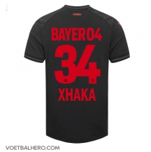 Bayer Leverkusen Granit Xhaka #34 Thuis tenue 2023-24 Korte Mouwen