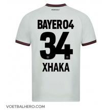 Bayer Leverkusen Granit Xhaka #34 Uit tenue 2023-24 Korte Mouwen