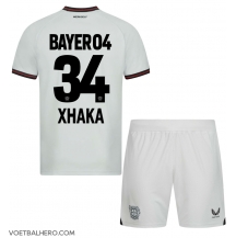 Bayer Leverkusen Granit Xhaka #34 Uit tenue Kids 2023-24 Korte Mouwen (+ broek)