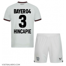 Bayer Leverkusen Piero Hincapie #3 Uit tenue Kids 2023-24 Korte Mouwen (+ broek)