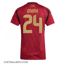 België Amadou Onana #24 Thuis tenue Dames EK 2024 Korte Mouwen