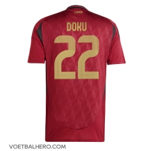 België Jeremy Doku #22 Thuis tenue EK 2024 Korte Mouwen