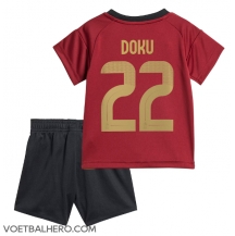 België Jeremy Doku #22 Thuis tenue Kids EK 2024 Korte Mouwen (+ broek)