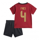 België Wout Faes #4 Thuis tenue Kids EK 2024 Korte Mouwen (+ broek)