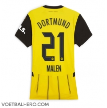 Borussia Dortmund Donyell Malen #21 Thuis tenue Dames 2024-25 Korte Mouwen