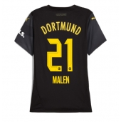 Borussia Dortmund Donyell Malen #21 Uit tenue Dames 2024-25 Korte Mouwen