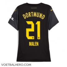 Borussia Dortmund Donyell Malen #21 Uit tenue Dames 2024-25 Korte Mouwen