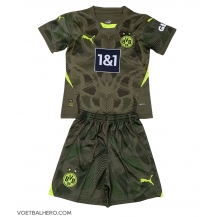 Borussia Dortmund Keeper Uit tenue Kids 2024-25 Korte Mouwen (+ broek)