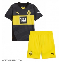 Borussia Dortmund Uit tenue Kids 2024-25 Korte Mouwen (+ broek)