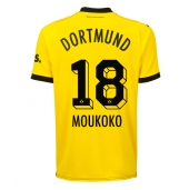 Borussia Dortmund Youssoufa Moukoko #18 Thuis tenue 2023-24 Korte Mouwen