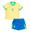 Brazilië Thuis tenue Kids Copa America 2024 Korte Mouwen (+ broek)