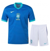 Brazilië Uit tenue Kids Copa America 2024 Korte Mouwen (+ broek)