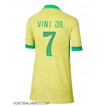 Brazilië Vinicius Junior #7 Thuis tenue Dames Copa America 2024 Korte Mouwen