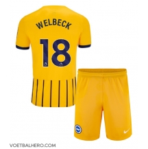 Brighton Danny Welbeck #18 Uit tenue Kids 2024-25 Korte Mouwen (+ broek)