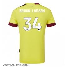 Burnley Jacob Bruun Larsen #34 Uit tenue 2023-24 Korte Mouwen