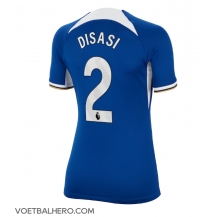 Chelsea Axel Disasi #2 Thuis tenue Dames 2023-24 Korte Mouwen