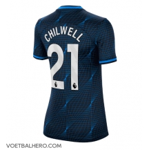 Chelsea Ben Chilwell #21 Uit tenue Dames 2023-24 Korte Mouwen