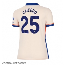 Chelsea Moises Caicedo #25 Uit tenue Dames 2024-25 Korte Mouwen