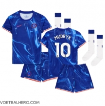 Chelsea Mykhailo Mudryk #10 Thuis tenue Kids 2024-25 Korte Mouwen (+ broek)