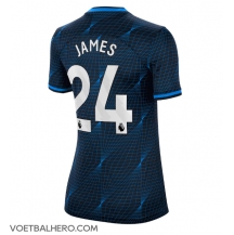 Chelsea Reece James #24 Uit tenue Dames 2023-24 Korte Mouwen