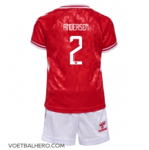 Denemarken Joachim Andersen #2 Thuis tenue Kids EK 2024 Korte Mouwen (+ broek)