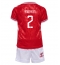 Denemarken Joachim Andersen #2 Thuis tenue Kids EK 2024 Korte Mouwen (+ broek)