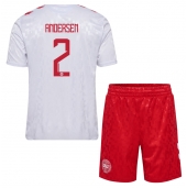 Denemarken Joachim Andersen #2 Uit tenue Kids EK 2024 Korte Mouwen (+ broek)