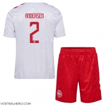 Denemarken Joachim Andersen #2 Uit tenue Kids EK 2024 Korte Mouwen (+ broek)