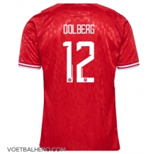 Denemarken Kasper Dolberg #12 Thuis tenue EK 2024 Korte Mouwen