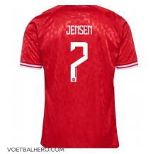 Denemarken Mathias Jensen #7 Thuis tenue EK 2024 Korte Mouwen