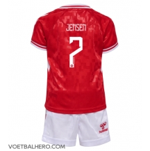 Denemarken Mathias Jensen #7 Thuis tenue Kids EK 2024 Korte Mouwen (+ broek)