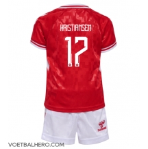 Denemarken Victor Kristiansen #17 Thuis tenue Kids EK 2024 Korte Mouwen (+ broek)