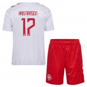 Denemarken Victor Kristiansen #17 Uit tenue Kids EK 2024 Korte Mouwen (+ broek)