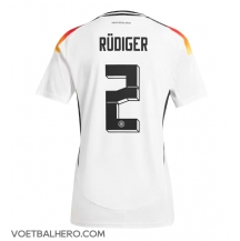 Duitsland Antonio Rudiger #2 Thuis tenue Dames EK 2024 Korte Mouwen