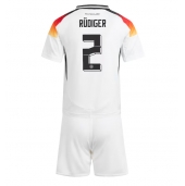 Duitsland Antonio Rudiger #2 Thuis tenue Kids EK 2024 Korte Mouwen (+ broek)