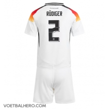 Duitsland Antonio Rudiger #2 Thuis tenue Kids EK 2024 Korte Mouwen (+ broek)