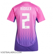 Duitsland Antonio Rudiger #2 Uit tenue Dames EK 2024 Korte Mouwen