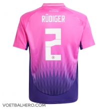 Duitsland Antonio Rudiger #2 Uit tenue EK 2024 Korte Mouwen