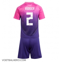 Duitsland Antonio Rudiger #2 Uit tenue Kids EK 2024 Korte Mouwen (+ broek)