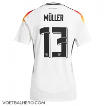 Duitsland Thomas Muller #13 Thuis tenue Dames EK 2024 Korte Mouwen