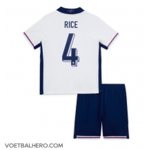 Engeland Declan Rice #4 Thuis tenue Kids EK 2024 Korte Mouwen (+ broek)