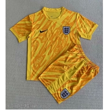 Engeland Keeper Thuis tenue Kids EK 2024 Korte Mouwen (+ broek)