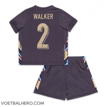 Engeland Kyle Walker #2 Uit tenue Kids EK 2024 Korte Mouwen (+ broek)