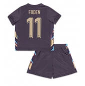 Engeland Phil Foden #11 Uit tenue Kids EK 2024 Korte Mouwen (+ broek)