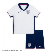 Engeland Thuis tenue Kids EK 2024 Korte Mouwen (+ broek)