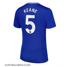 Everton Michael Keane #5 Thuis tenue Dames 2024-25 Korte Mouwen