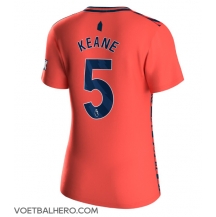 Everton Michael Keane #5 Uit tenue Dames 2023-24 Korte Mouwen